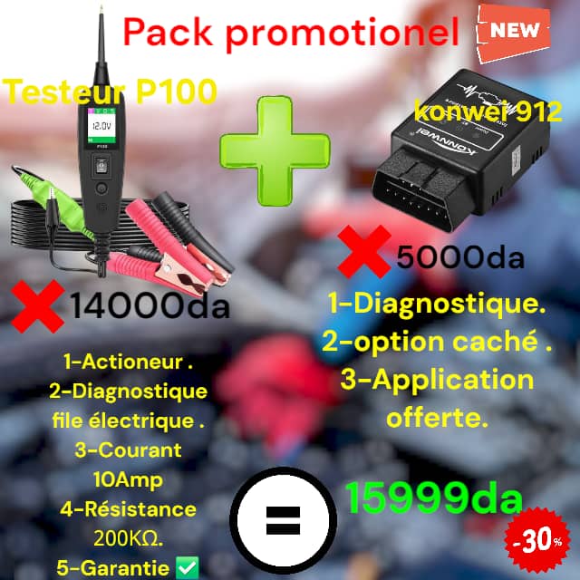 Pack Promo Testeur P100 + konwei 912